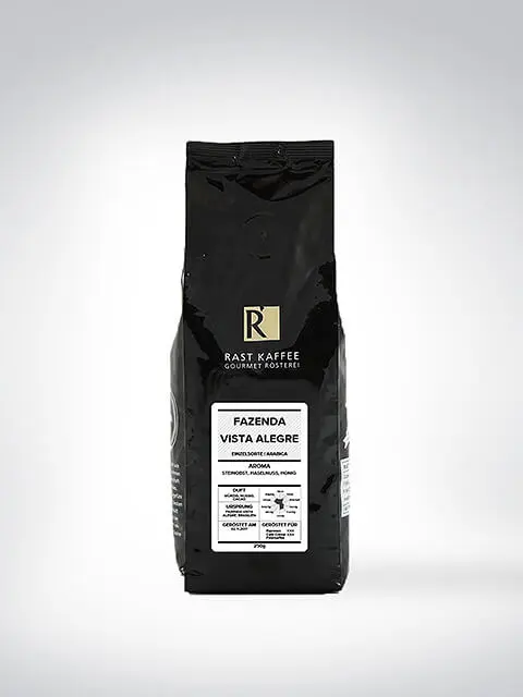 Verpackung von Rast Kaffee Gourmet Rösterei, Sorte Fazenda Vista Alegre