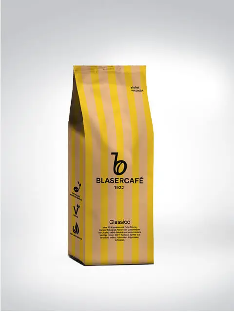 Gelbe Packung Blasercafé Classico 1922 Kaffeemischung