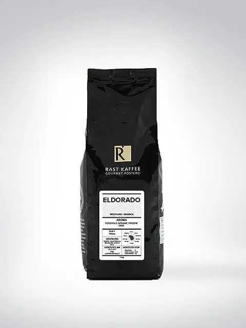 Verpackung des Rast Kaffee Eldorado aus der Gourmet Rösterei, 1kg