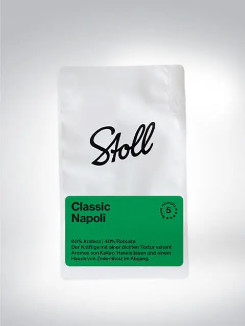 Produktbild einer Packung Stoll Classic Napoli Kaffee